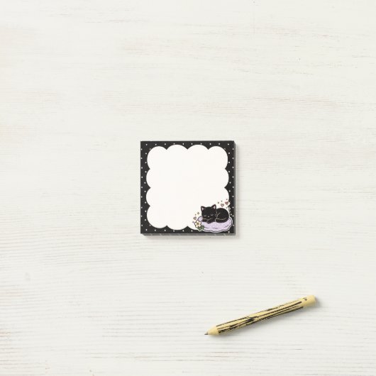 Slaperige Kitty Post-it® Notes (Op bureau)