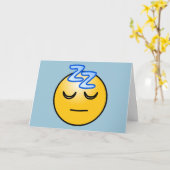 Slaperige klanknabootsing zzZZ, ontspanning het Kaart (Gele Bloem)