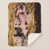 SLAPERIGE KLEINE BIGGEN SHERPA DEKEN (Voorkant)