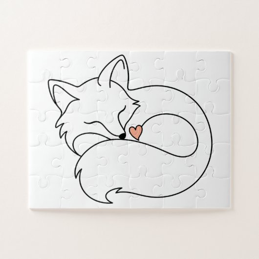 Slaperige Kleine Vos Legpuzzel (Horizontaal)
