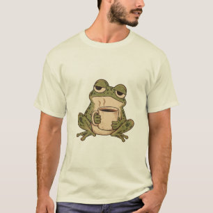 Slaperige Koffie Kikker T-shirt