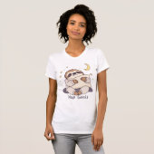 Slaperige luiaard in pyjama t-shirt (Voorkant volledig)