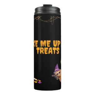 Slaperige luiaard klaar voor Halloween snoepjes! K Thermosbeker