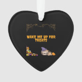 Slaperige luiaard klaar voor Halloween traktaties! Ornament (voorkant)