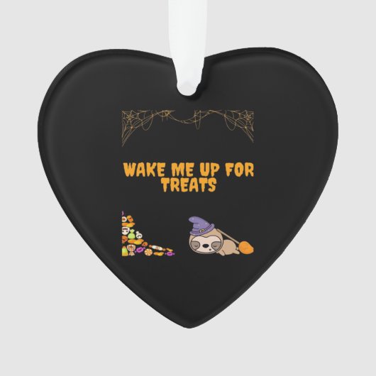 Slaperige luiaard klaar voor Halloween traktaties! Ornament (voorkant)