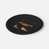 Slaperige luiaard klaar voor Halloween traktaties! Papieren Bordje (Gekanteld)