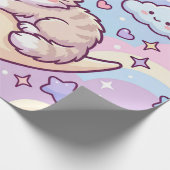 Slaperige Maan Kitten Cadeaupapier (Hoek)
