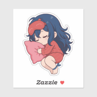 Slaperige Mita Chibi Schattig Anime Sticker