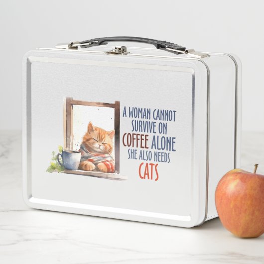 Slaperige Oranje Kat met Koffie – Cosy Cat (In situ)