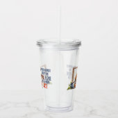 Slaperige Oranje Kat met Koffie – Cosy Cat Acryl Drinkbeker (Rechts)