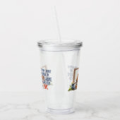 Slaperige Oranje Kat met Koffie – Cosy Cat Acryl Drinkbeker (Links)