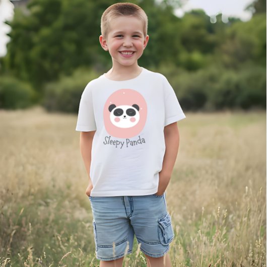 Slaperige panda t-shirt