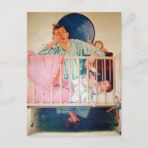 slaperige pap briefkaart