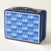 Slaperige Pinguïn, Jongens, Persoonlijke Blauwe  (Achterkant)