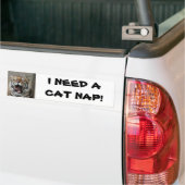 Slaperige Tijger Bumpersticker (Op Truck)