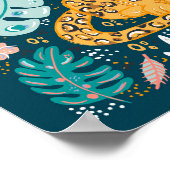 Slaperige Tropische Jachtluipaard Babykamer Poster (Hoek)