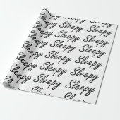 Slaperige typografie cadeaupapier (Uitgerold)