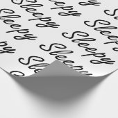 Slaperige typografie cadeaupapier (Hoek)