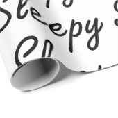 Slaperige typografie cadeaupapier (Rol Hoek)