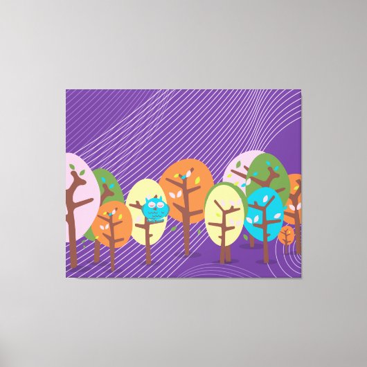 Slaperige Uil Canvas Afdruk (Voorkant)