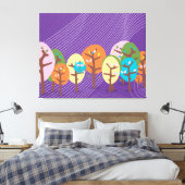 Slaperige Uil Canvas Afdruk (Insitu (Slaapkamer))