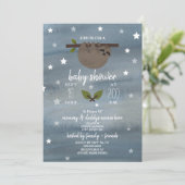 Slaperige Waterverf Stars Baby shower Kaart (Staand voorkant)