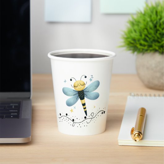 Slaperige Whimsical Libel Papier Cup Papieren Bekers (Insitu)