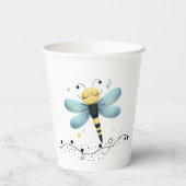 Slaperige Whimsical Libel Papier Cup Papieren Bekers (Achterkant)