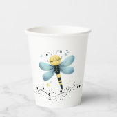 Slaperige Whimsical Libel Papier Cup Papieren Bekers (Voorkant)