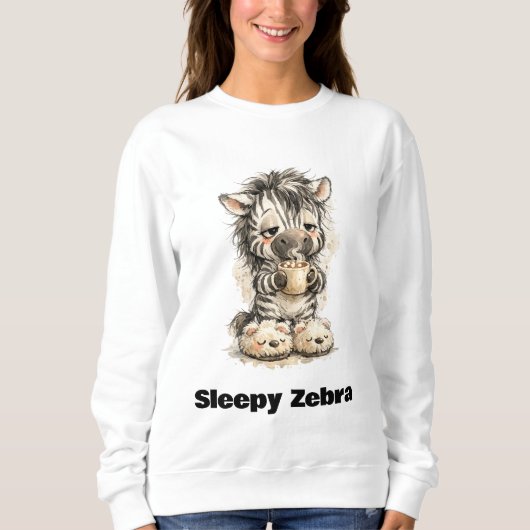 Slaperige Zebra Trui (Voorkant)