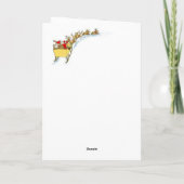 Slaperij en rendieren die de buidel van de moderne kaart (Achterkant)