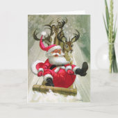 Slaperij en rendieren die de buidel van de moderne kaart (Voorkant)