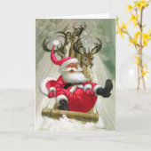 Slaperij en rendieren die de buidel van de moderne kaart (Gele Bloem)