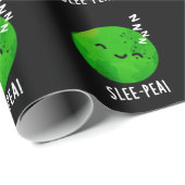 Slapertje Funny Slapende erwt Pun Dark BG Cadeaupapier (Rol Hoek)