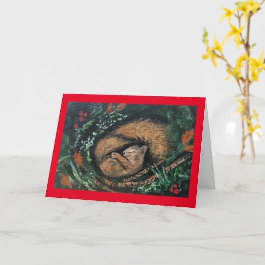 Slapertje Kaart (Gele Bloem)