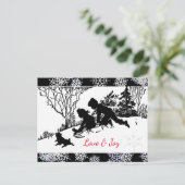 Slapertje/Snowflake Briefkaart (Staand voorkant)