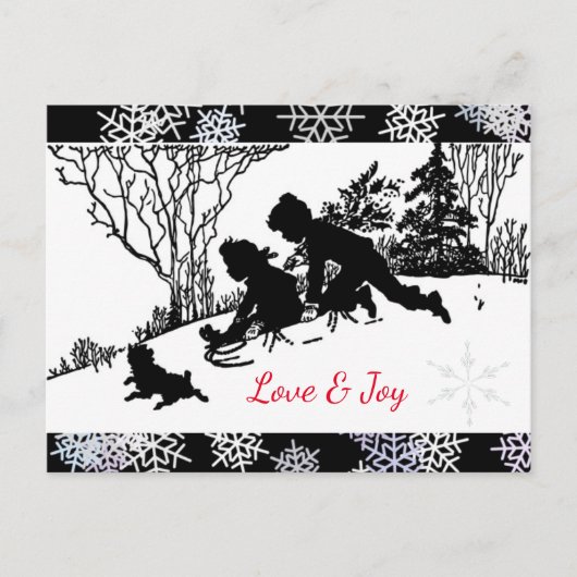 Slapertje/Snowflake Briefkaart (Voorkant)