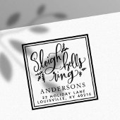 Slapes Bells Ring-kerstadres Zelfinktende Stempel