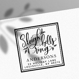 Slapes Bells Ring-kerstadres Zelfinktende Stempel