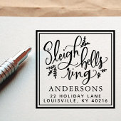 Slapes Bells Ring-kerstadres Zelfinktende Stempel