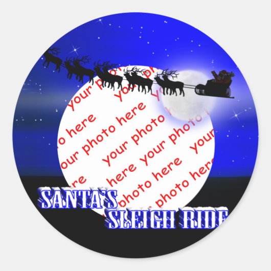 Slapes Lijst van de Sinterklaas Ronde Sticker (Voorkant)
