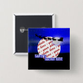 Slapes Lijst van de Sinterklaas Vierkante Button 5,1 Cm (Voorkant /achterkant)