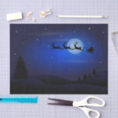 Slapes Silhouette van de kerstman in Moonlight Tissuepapier (Craft)