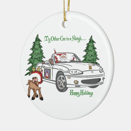 Slapewit van ALMC-Santa Keramisch Ornament (Links)