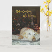 Slaphondje, geen creatie was roeren kaart (Gele Bloem)