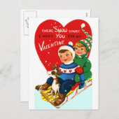 Slapin-Valentijn Feestdagenkaart (Voorkant / Achterkant)