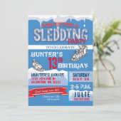Slaping Birthday Party Invitation Kaart (Staand voorkant)