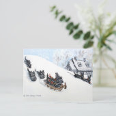 Slaping van Schotse Terriers Briefkaart (Staand voorkant)