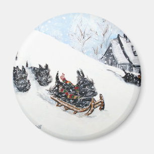 Slaping van Schotse Terriers Magneet