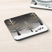 Slapje en Boom Silhouette Elegant Bier Onderzetter (Linkerzijde)